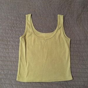 Green SHEIN Crop Tank Top